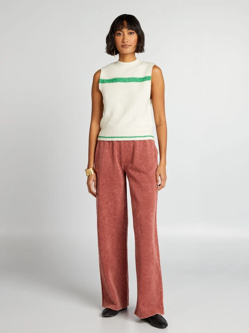 Jogging effet délavé   Rouge