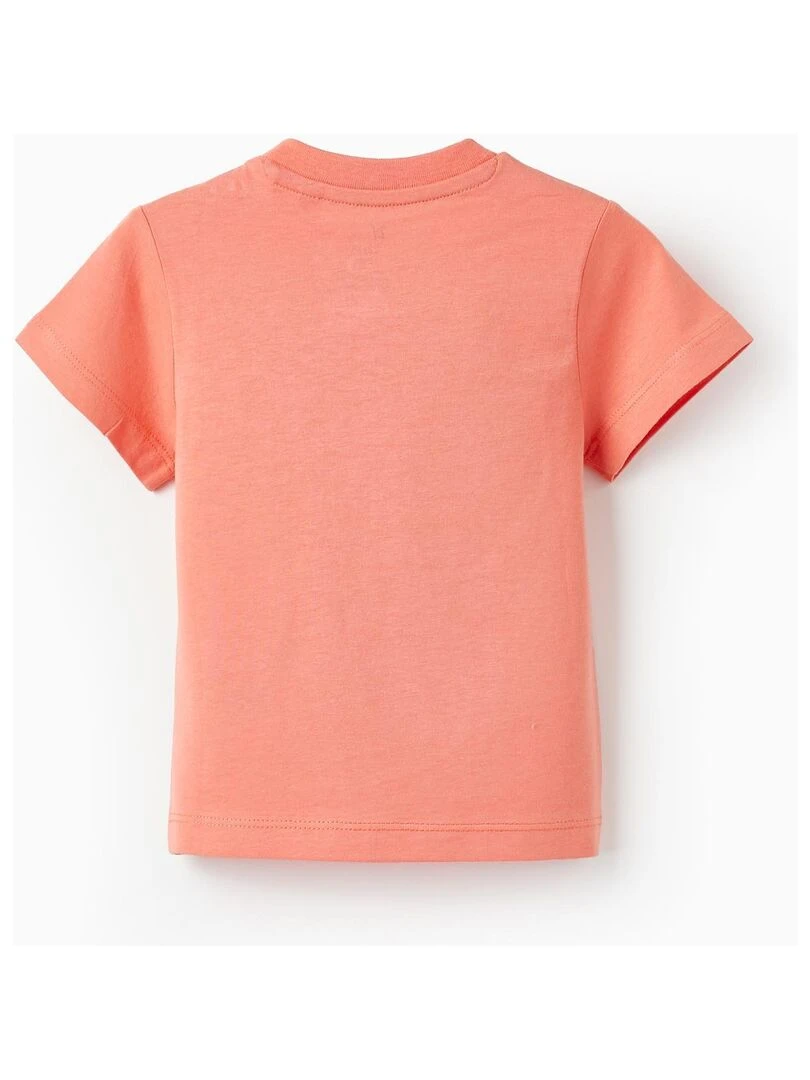 T shirt à manches courtes pour bébé garçon 'Did You Herb' manches courtes NATURE TAKEOVER Blanc Orange clair