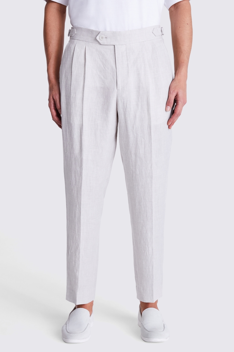 Slim Fit Khaki Donegal Trousers   Buy Online at Moss