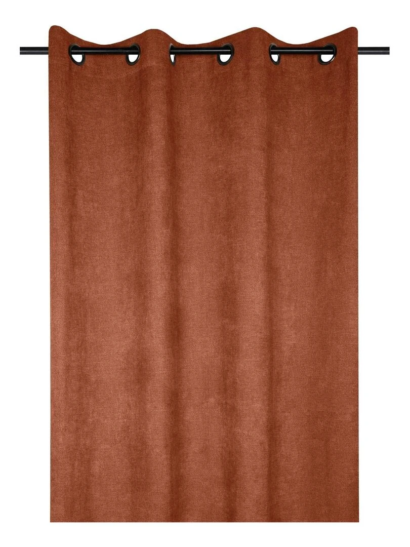 Rideau uni et cossu Marron tabac