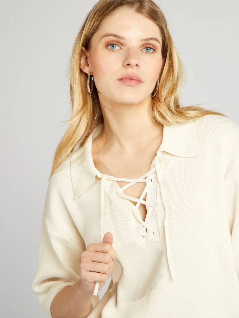 Pull en tricot   Beige