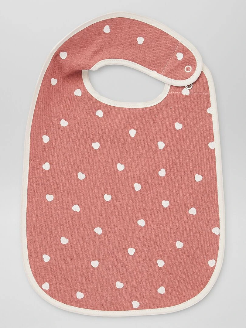 Lot de 5 bavoirs éponge   Rose/beige