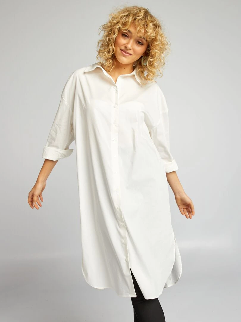 Chemise longue Blanc
