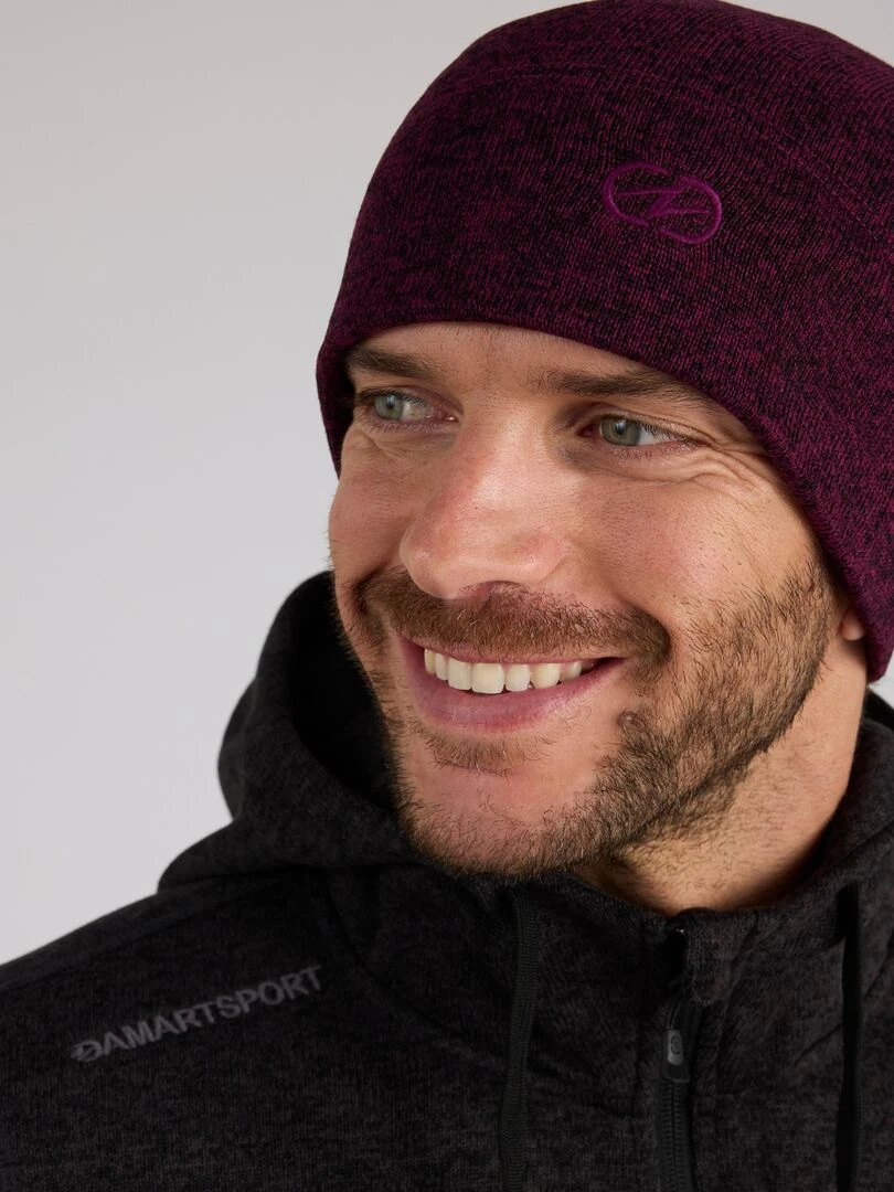 Bonnet maille polaire chaude mixte Thermolactyl   DamartSport   Violet prune
