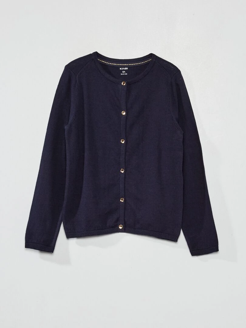 Gilet en maille fine bleu marine