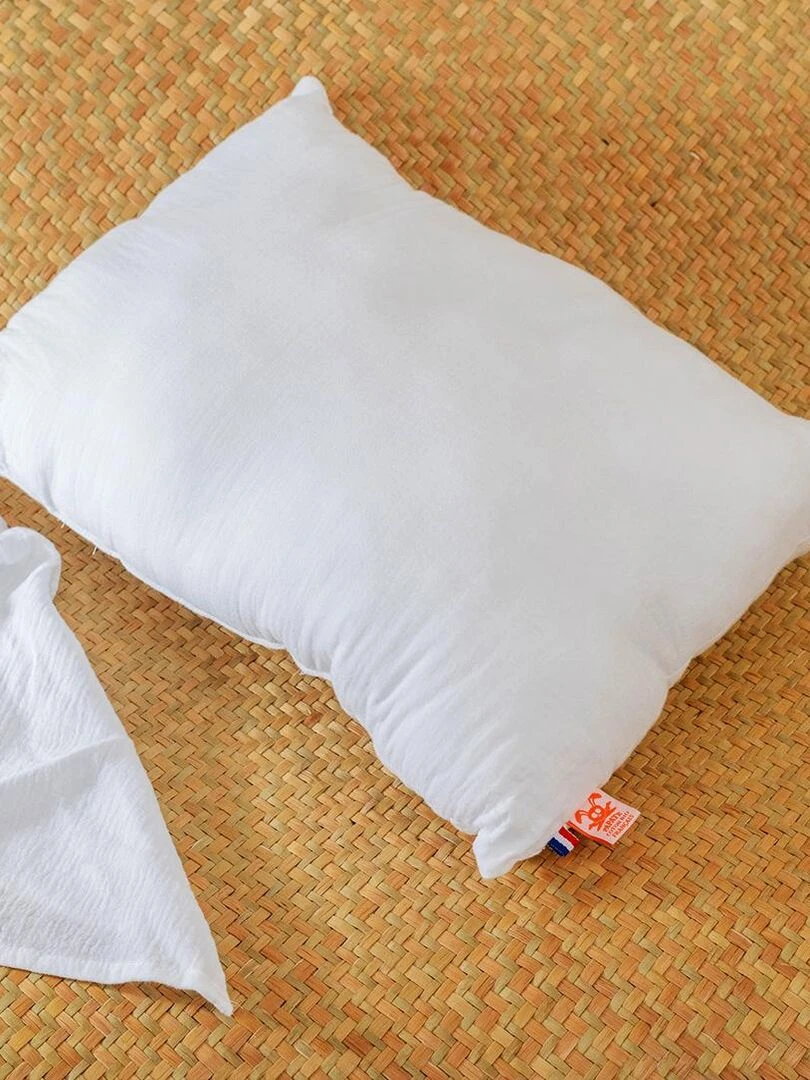 Coussin Rectangle En Coton Bio Blanc Blanc