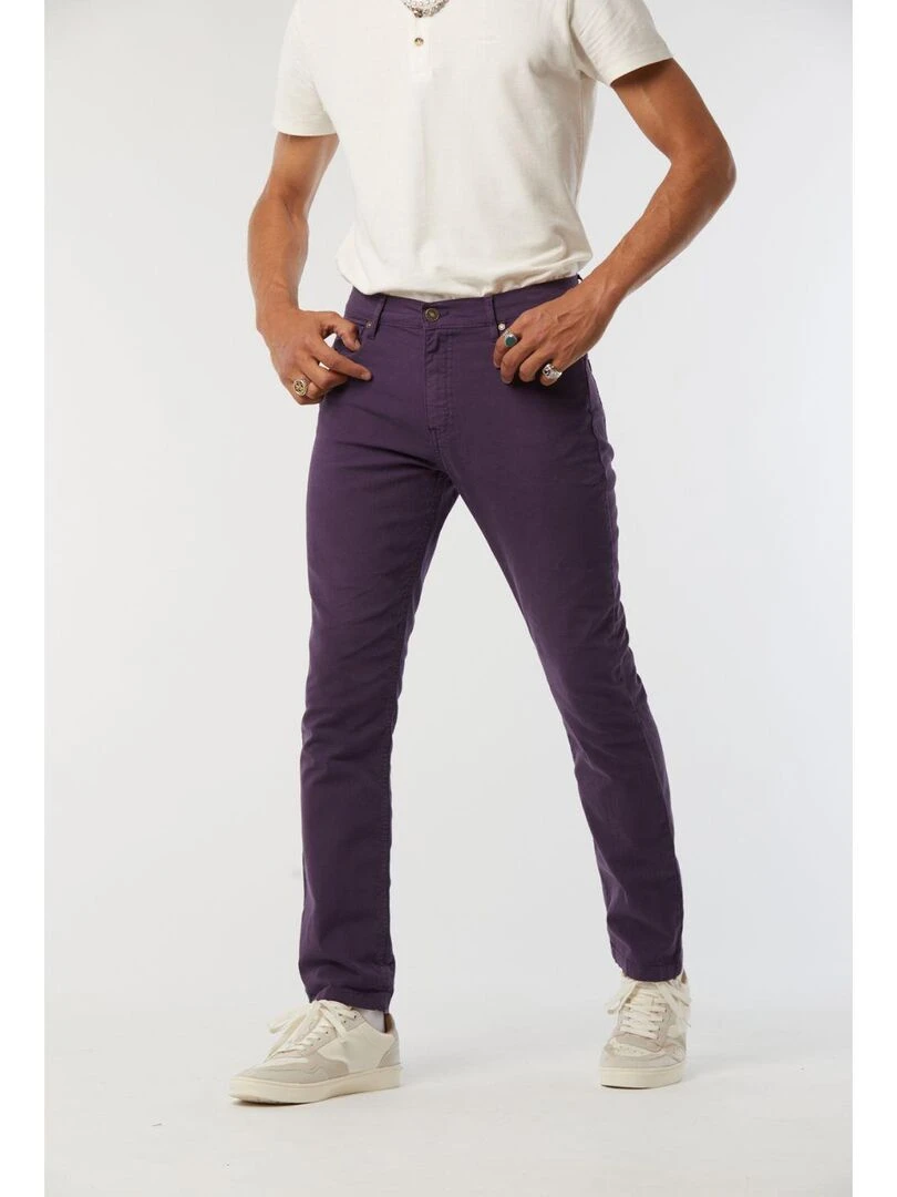Lee Cooper   Pantalon coton straight LC126ZP 9803   Violet