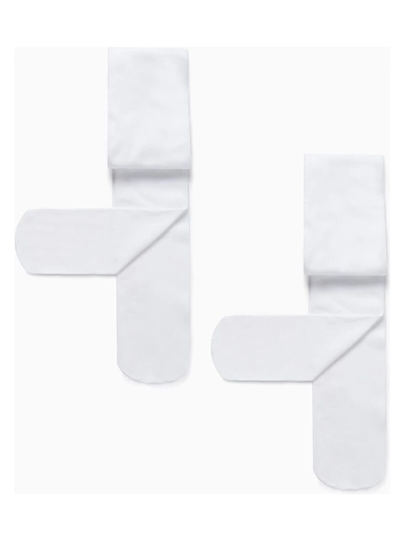 Lot de 2 Collants en Microfibre Fille 40 Den ESSENTIALS LINE Blanc