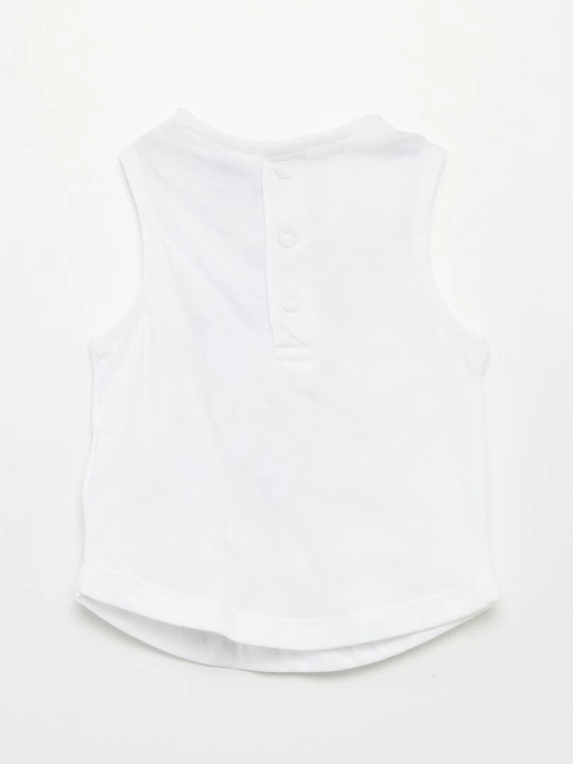 Ensemble débardeur + short 'Hello Kitty'   Blanc/bleu