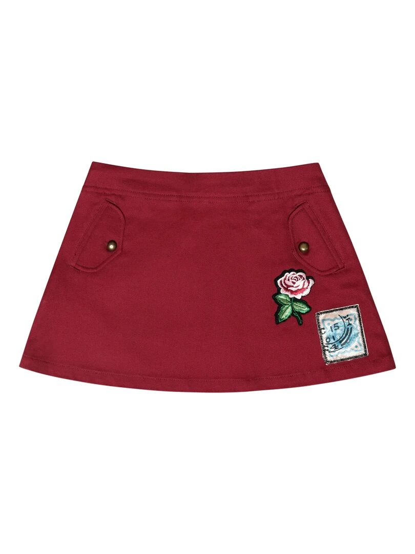 Jupe Courte Rouge Bdx Fille  MINI SKA   'LA FAUTE A VOLTAIRE'   Bordeaux