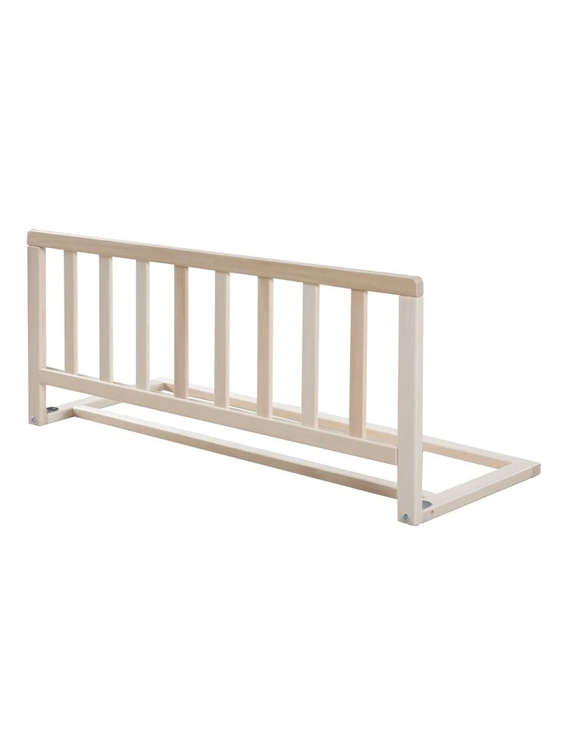 ROBA Barrière de Lit 90 cm Protection Anti Chute Sûre pour Bébés et Enfants Bois Naturel Beige