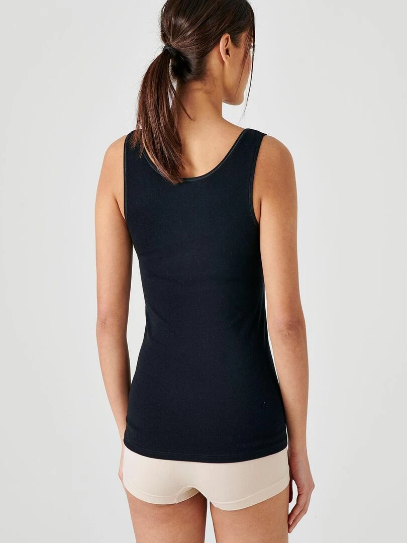 Débardeur Essential pur coton peigné   Damart   Noir