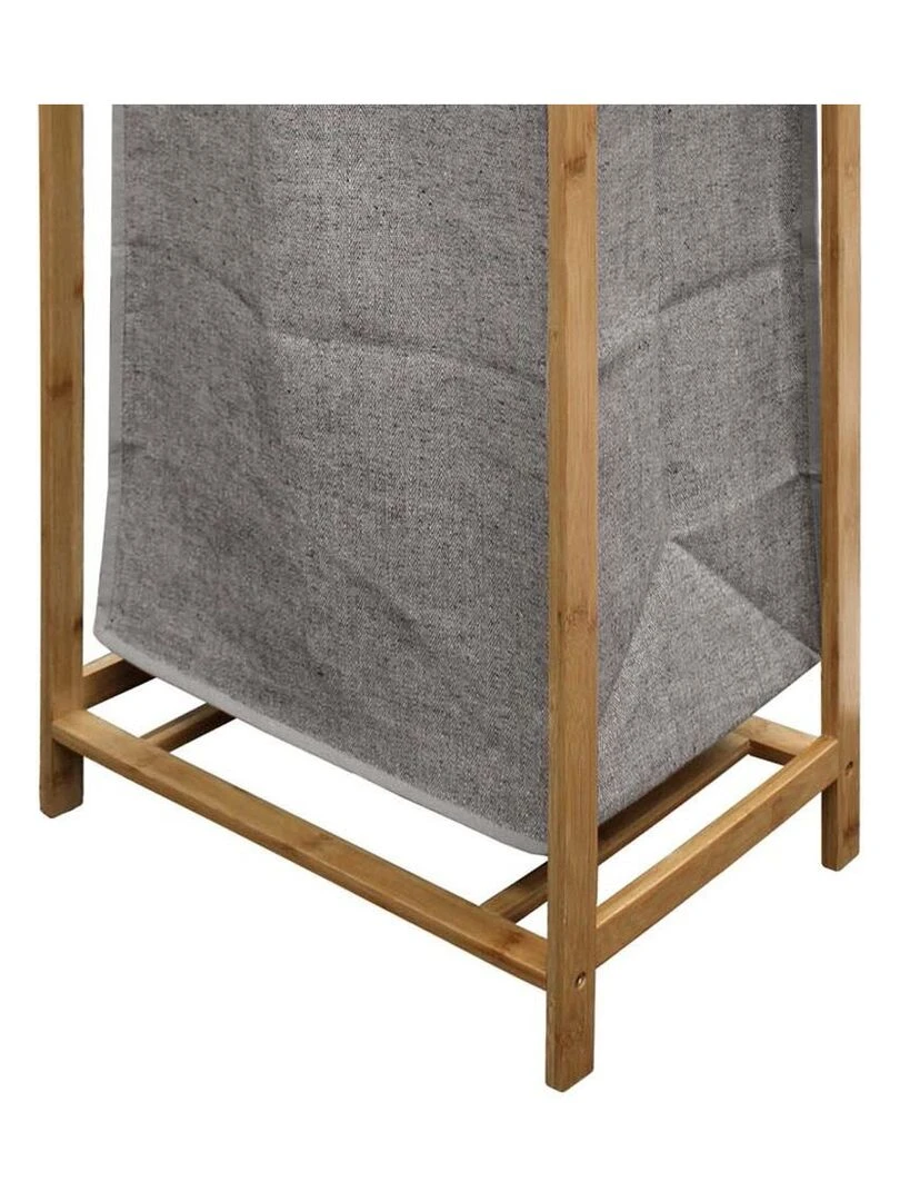 Meuble à linge 1 panier amovible bambou Tao   Beige