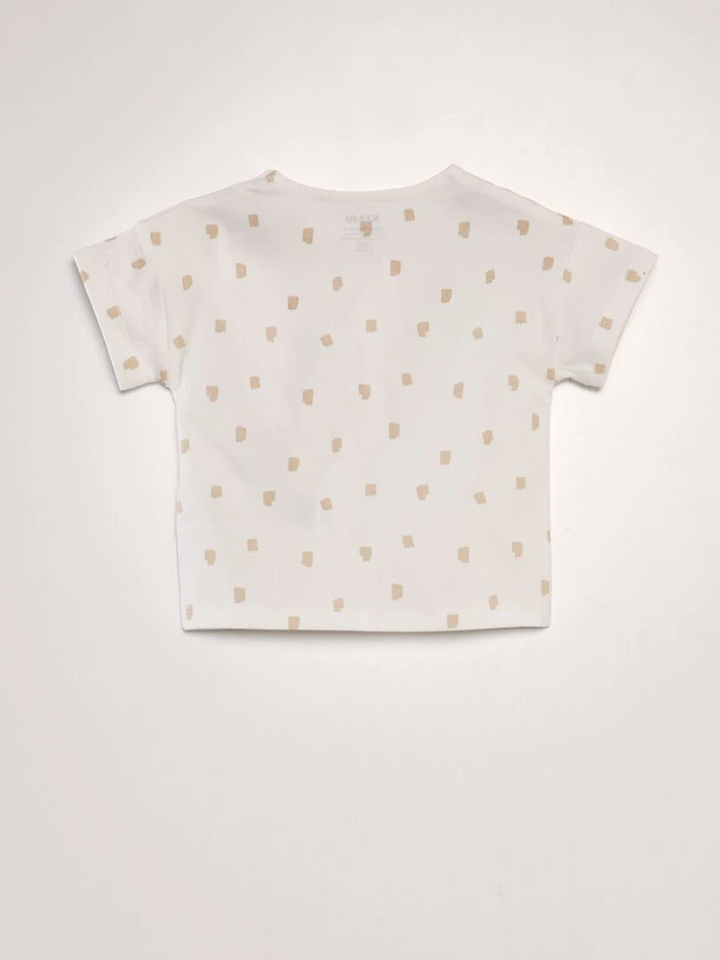 Ensemble t shirt + short   2 pièces   Mixte   Blanc