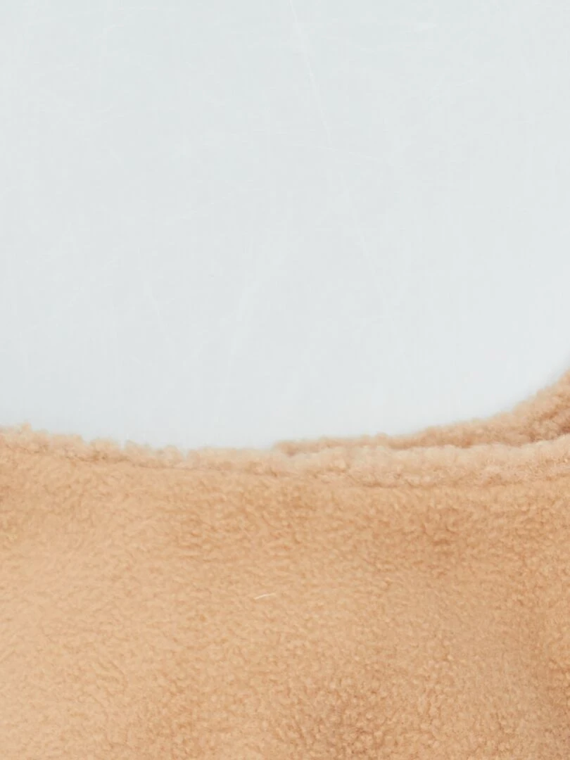 Bonnet en sherpa avec pompon   Beige