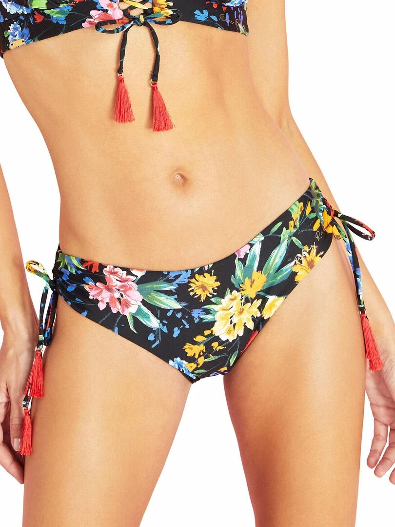 Bas maillot shorty de bain à nouettes Amalfi Noir