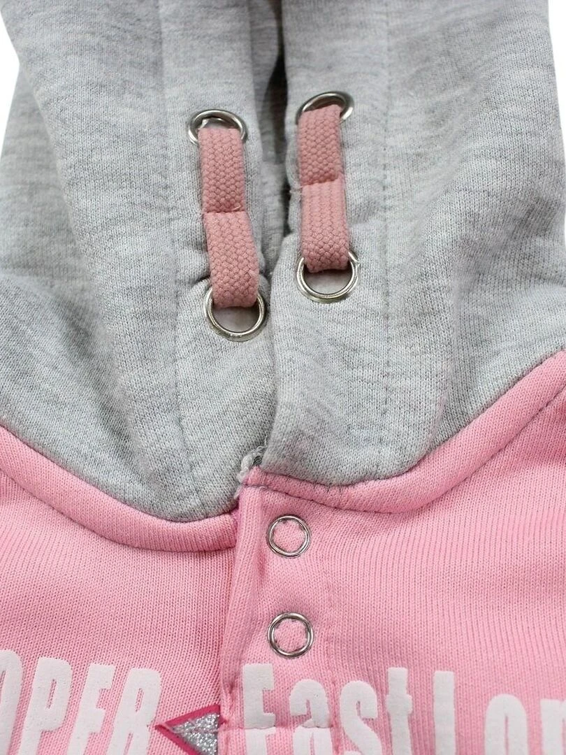 Lee Cooper   Ensemble ​​Sweat pantalon bébé fille Imprimé Logo   Gris