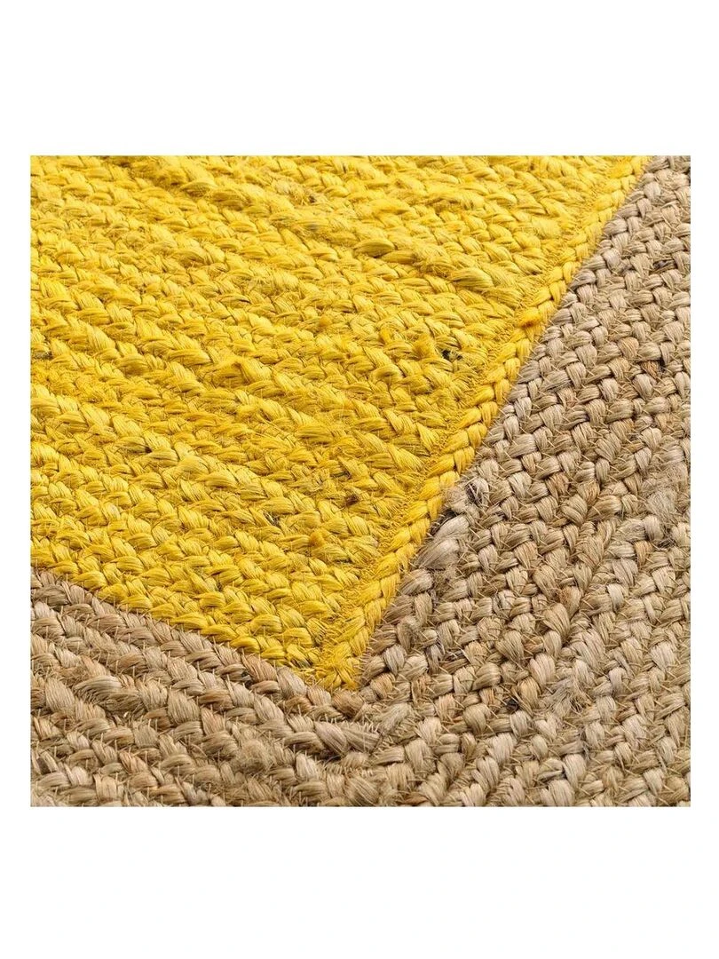 Tapis rectangle bicolore Napoli Jaune