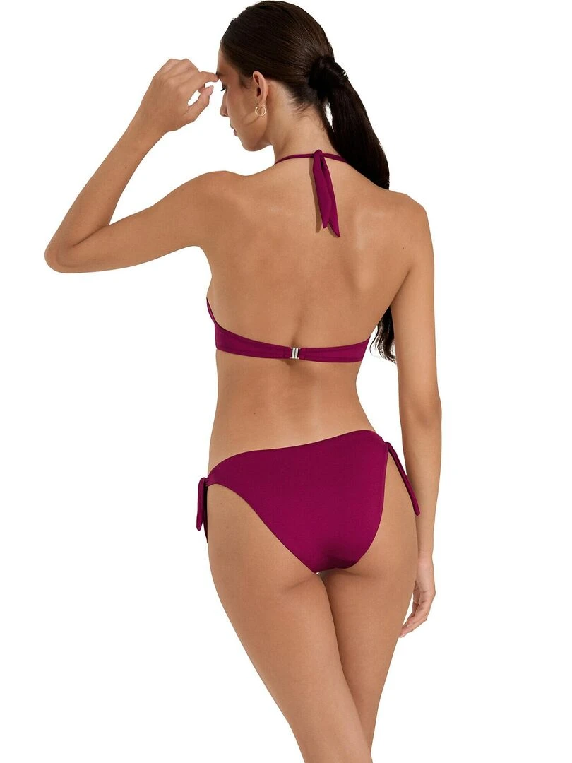 Bas maillot slip de bain à nouettes Palma   Violet