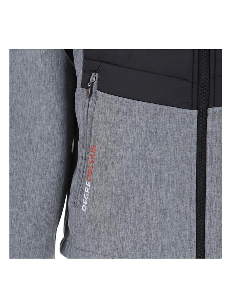 Blouson softshell homme CANDER   DEGRE CELSIUS   Gris