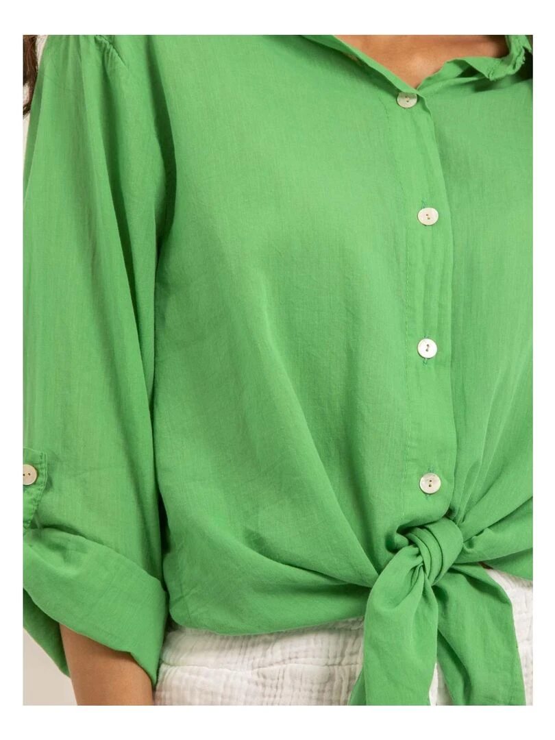 Chemise manches longues coton ORINE   Vert