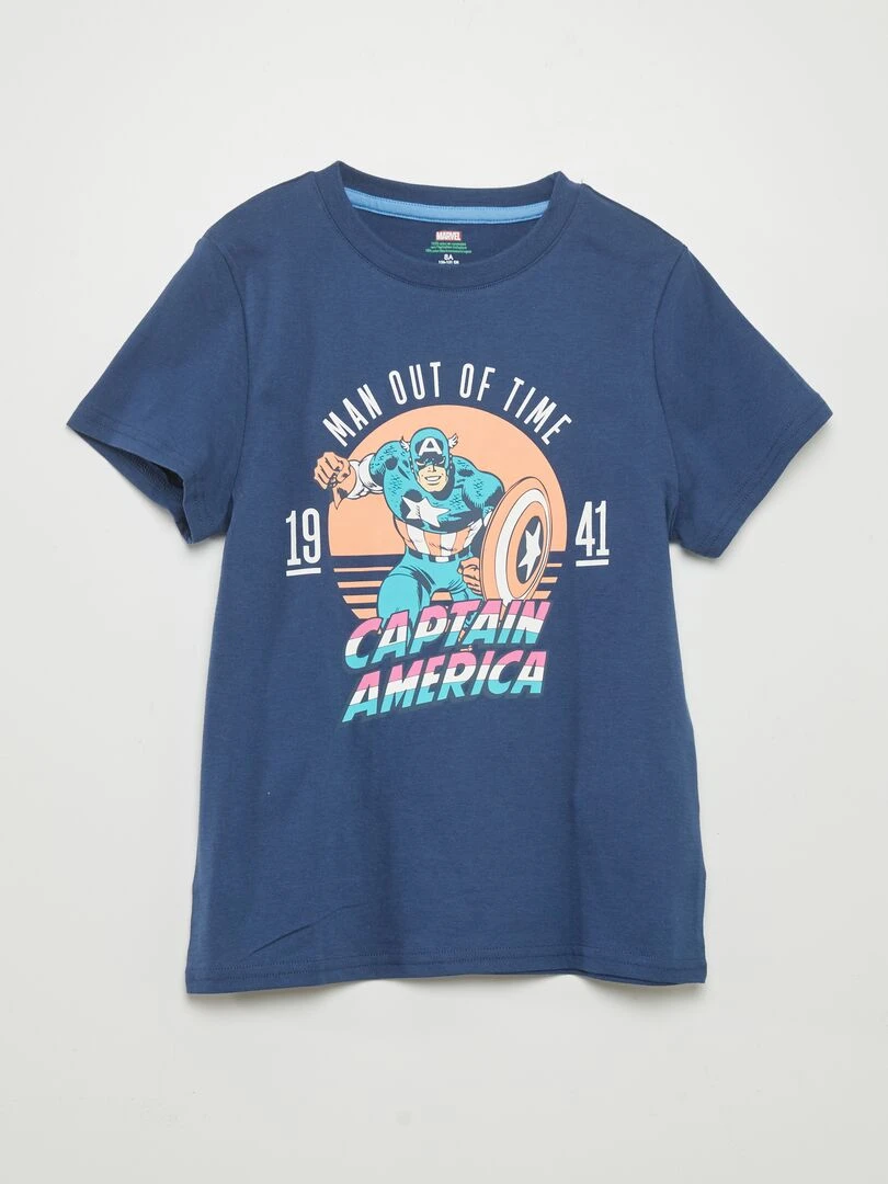 Pyjama court 'Captain America' 'Marvel'   Bleu