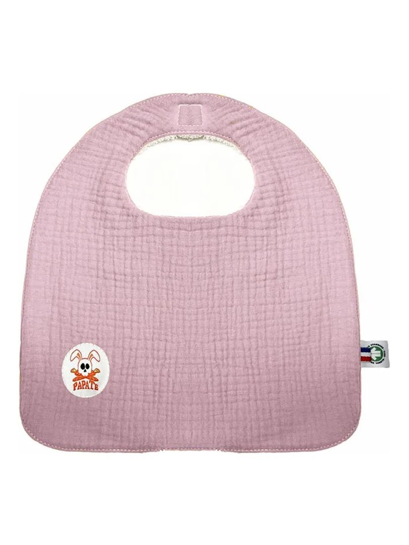 Bavoir en Coton Bio Rose Rose