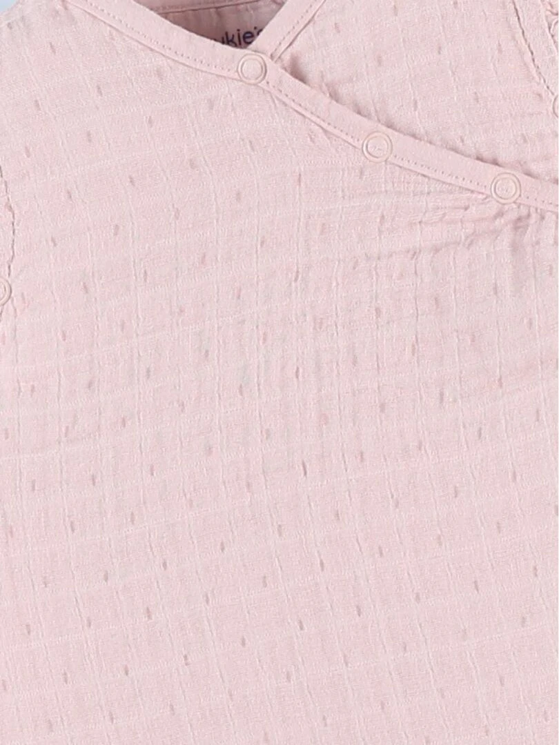 Gigoteuse 70 cm mousseline de coton BIO  clair   Rose