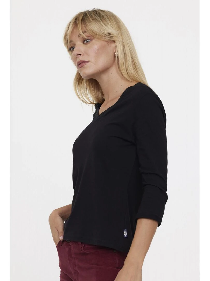 Lee Cooper T Shirt manches longues coton regular ASHIA Noir