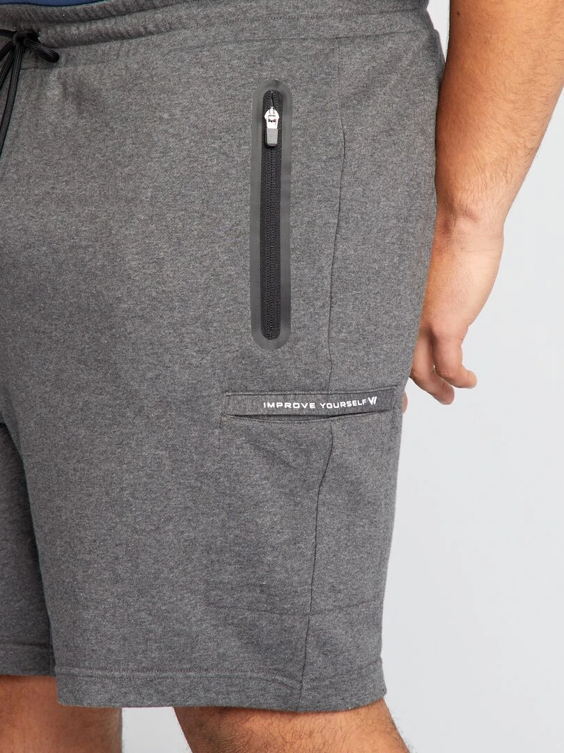 Bermuda en molleton   Gris