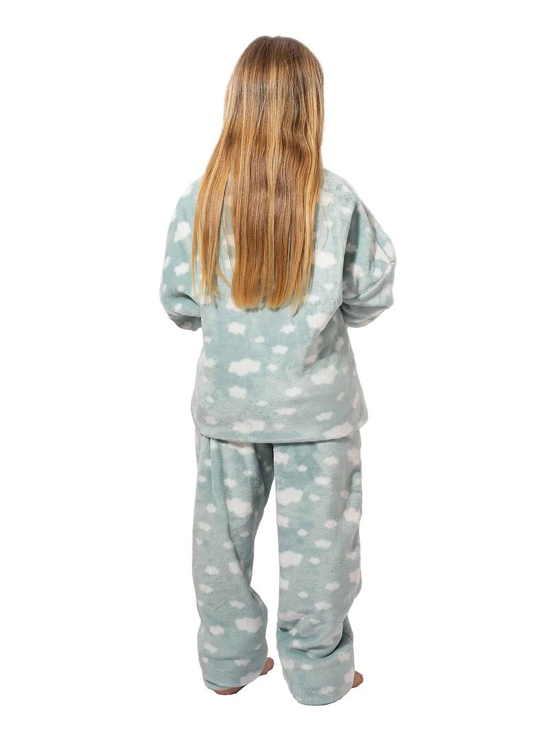 Pyjama enfants pantalon haut manches longues Polar Joven Vert