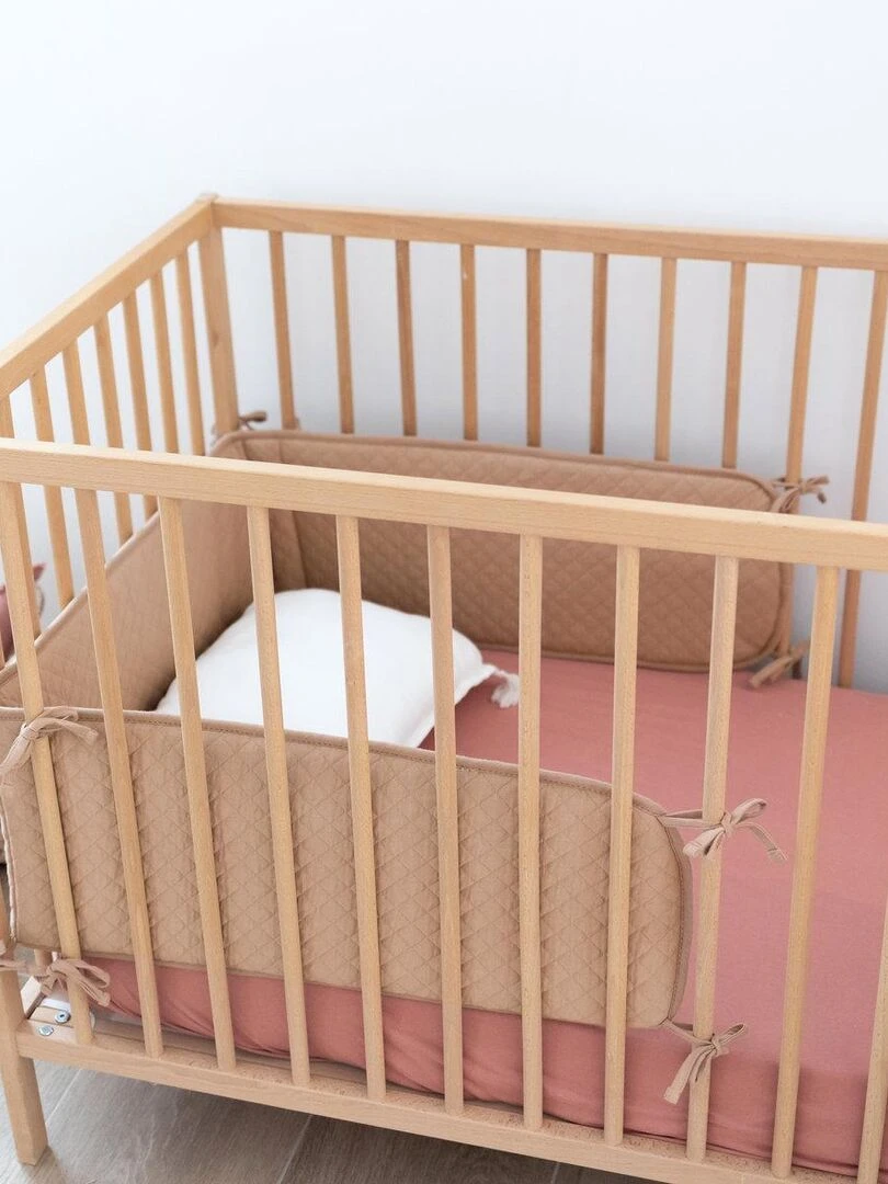 Bemini Tour de lit et parc Pady quilted jersey   Beige clair