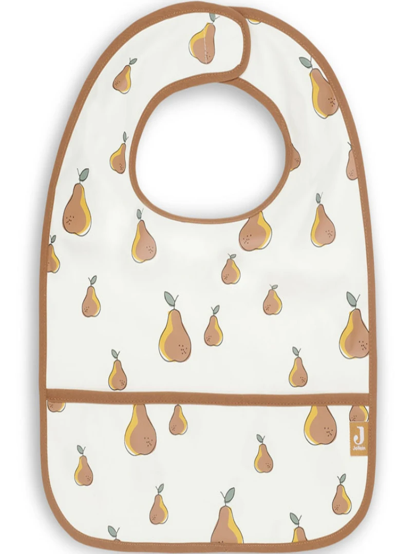 Lot De 2 Bavoirs Waterproof Pear Poire Marron