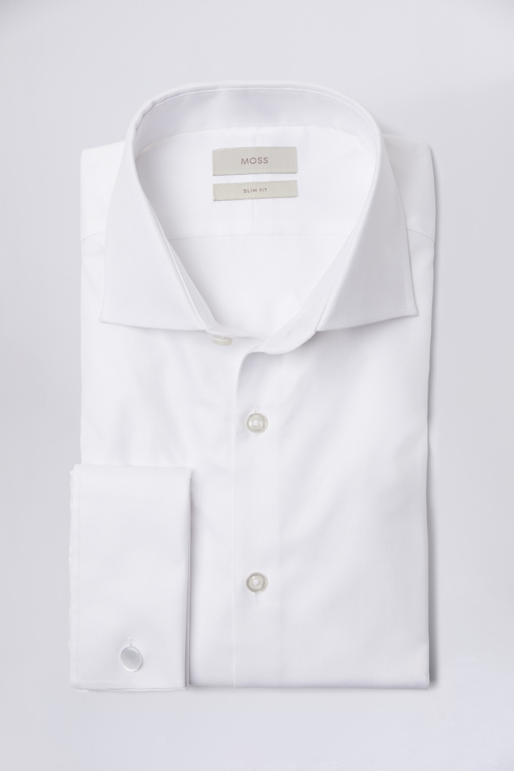 Slim Fit White Twill Shirt   Buy Online at Moss