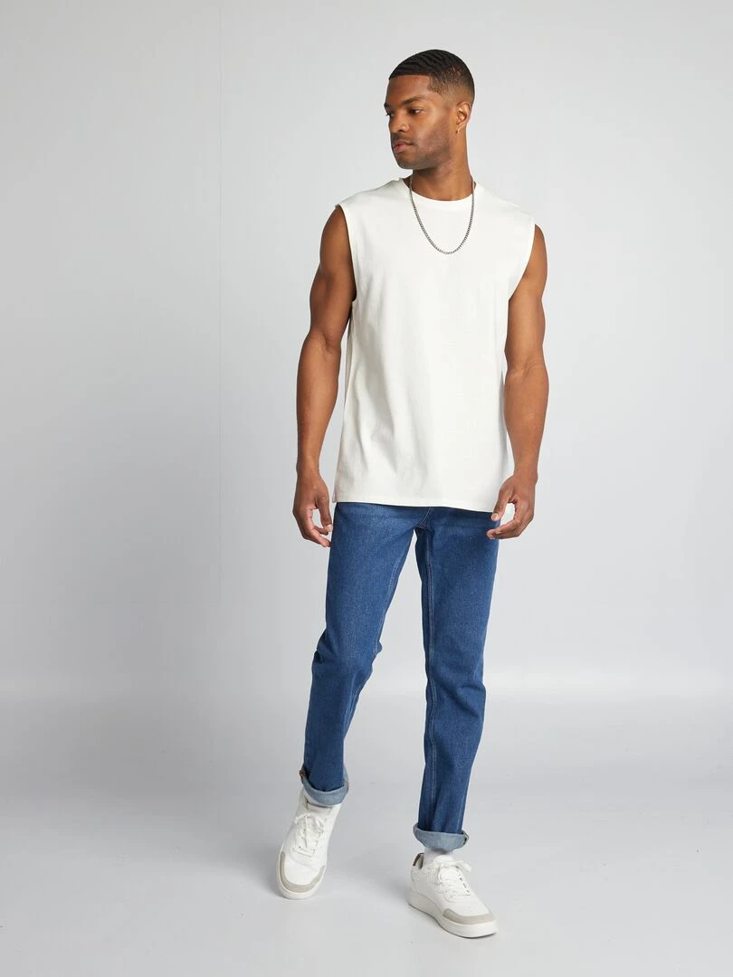 Débardeur en jersey uni blanc