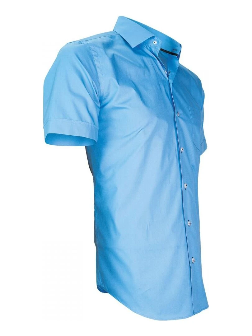 Chemisette en popeline MONTEBELLO   Bleu