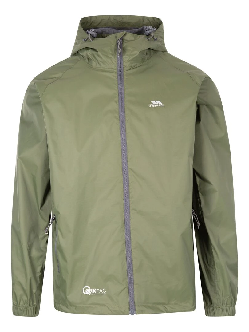 Trespass Veste imperméable QIKPAC Kaki