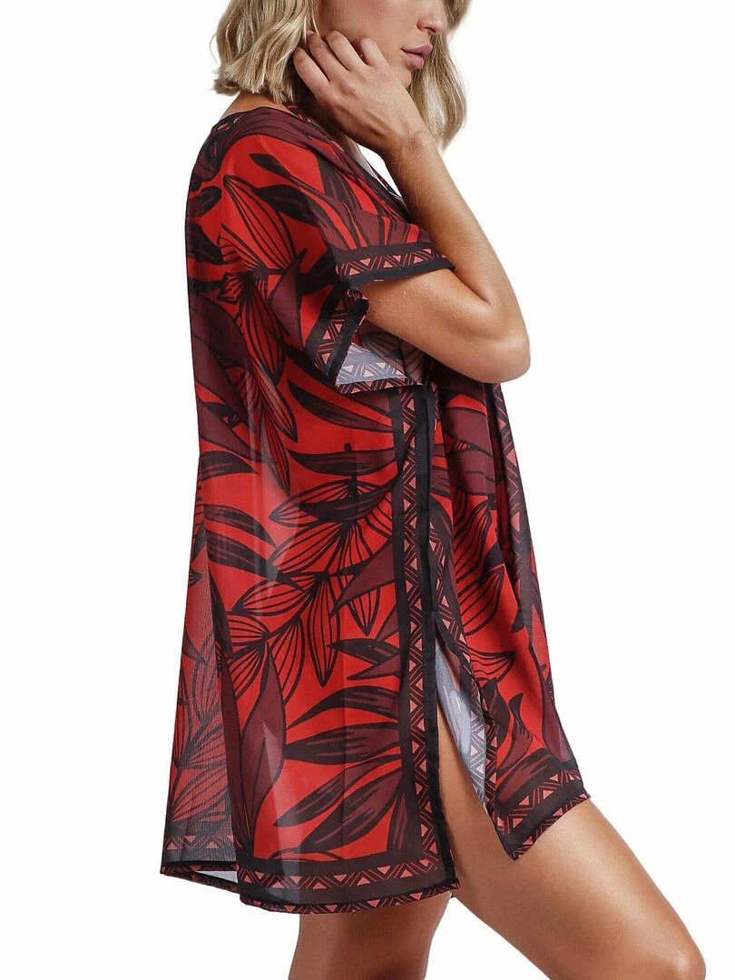 Caftan de plage Sunset Palm   Marron
