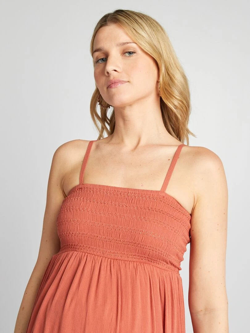 Robe grossesse à coupe longue   Orange