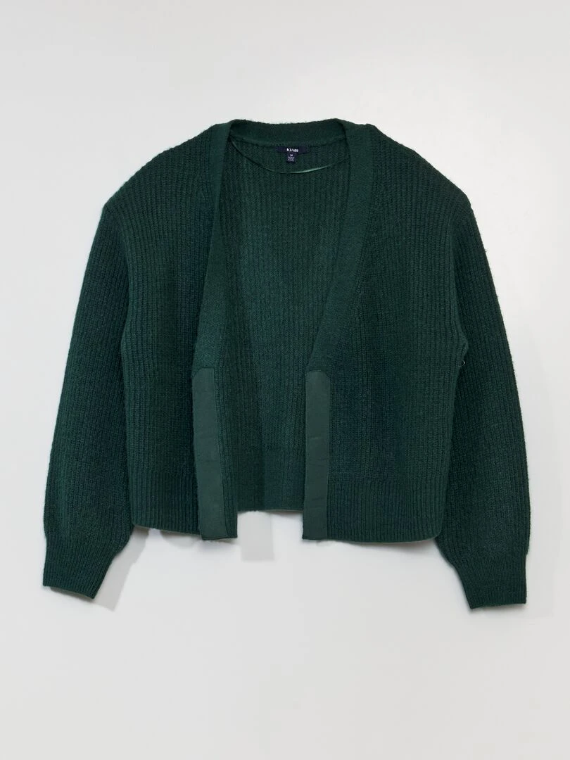 Gilet en maille avec ouverture aimantée   So Easy   Vert