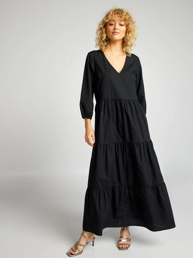 Robe longue manches longues   noir