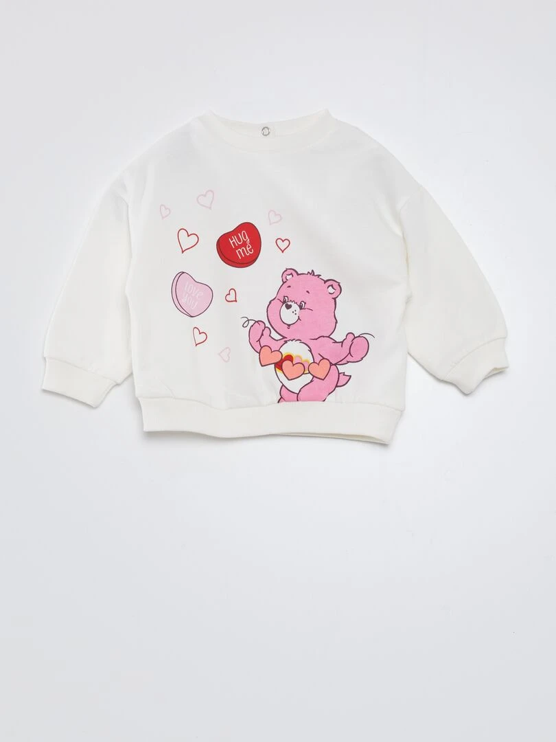 Sweat en molleton 'bisounours' blanc