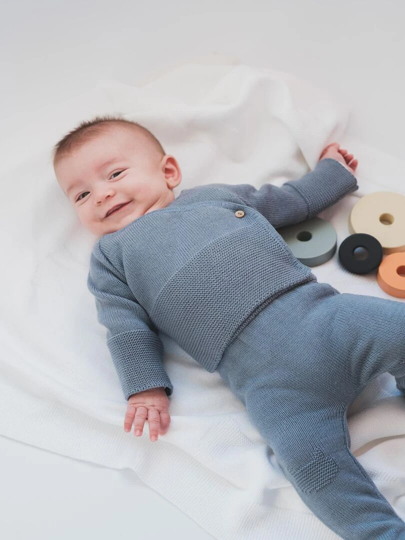 Brassière double maille en coton   Petits Chats   Bleu