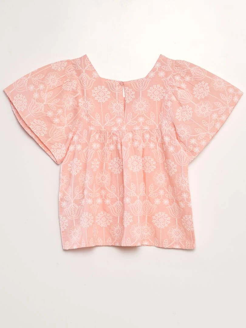 Blouse avec broderie Rose