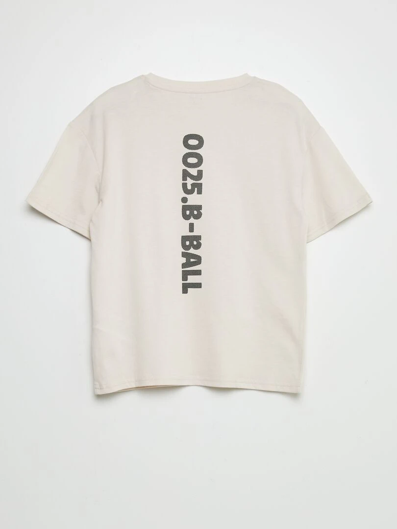 Ensemble t shirt + short   2 pièces   Blanc/noir