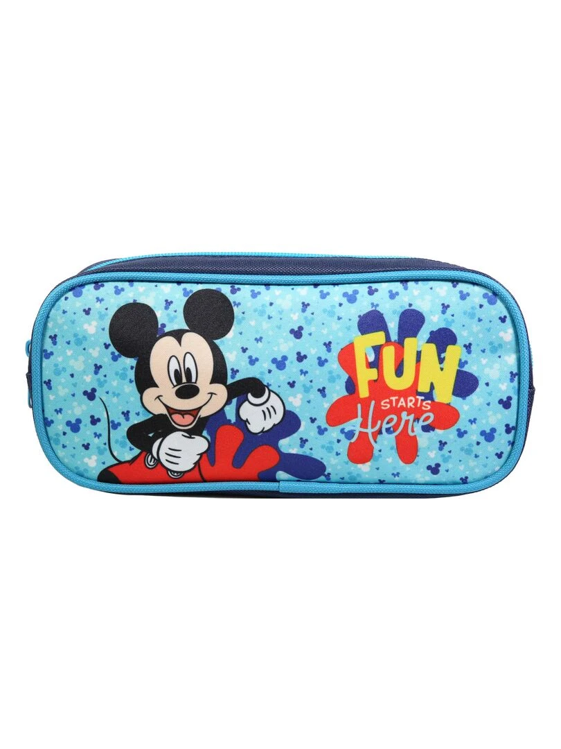 BAGTROTTER Trousse scolaire rectangulaire Disney Mickey Bleu Bleu