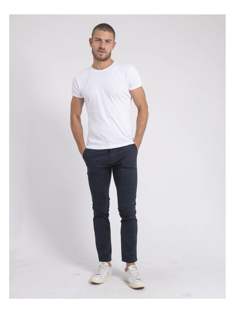 Pantalon chino VALDEK   Bleu marine