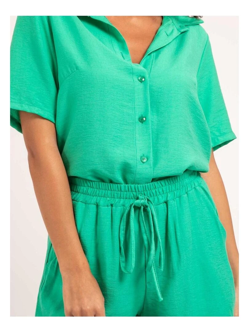 Chemise manches courtes OROKIA   Vert