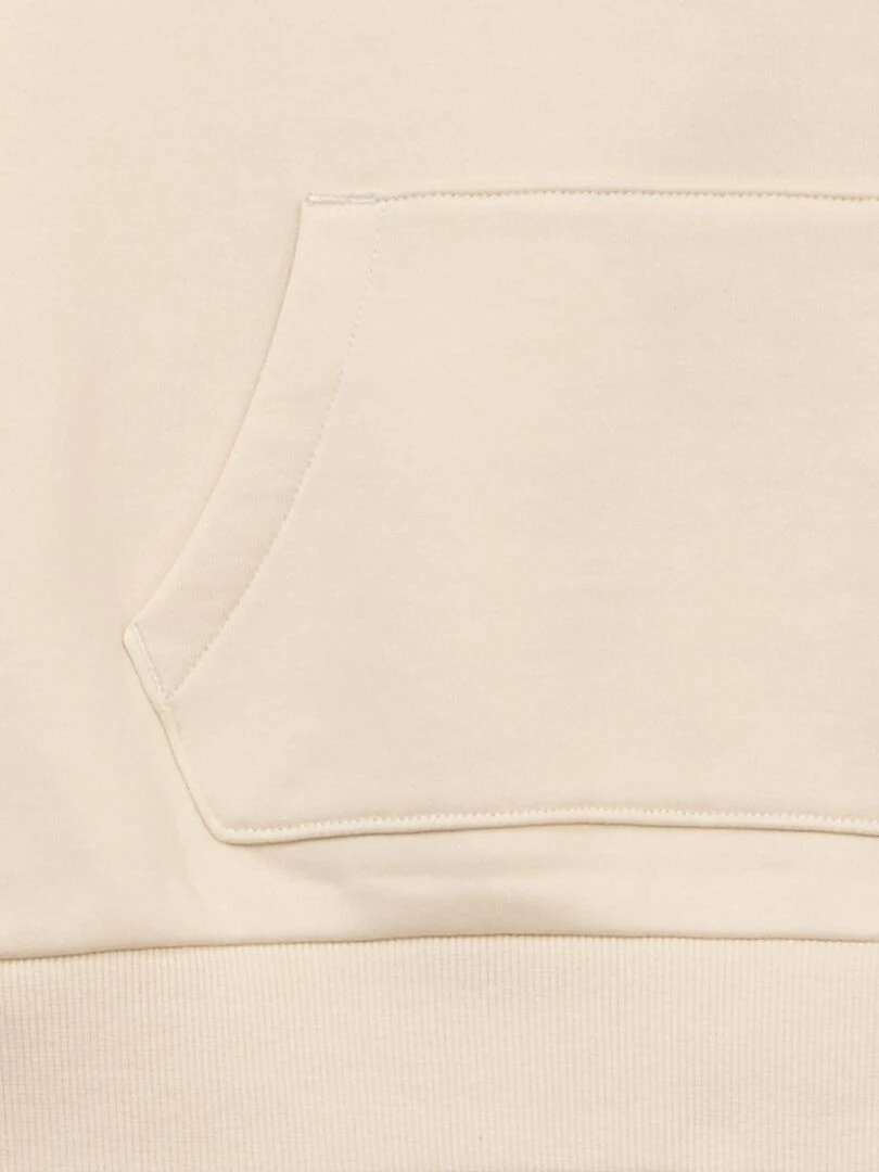 Sweat à capuche molleton épais   Beige