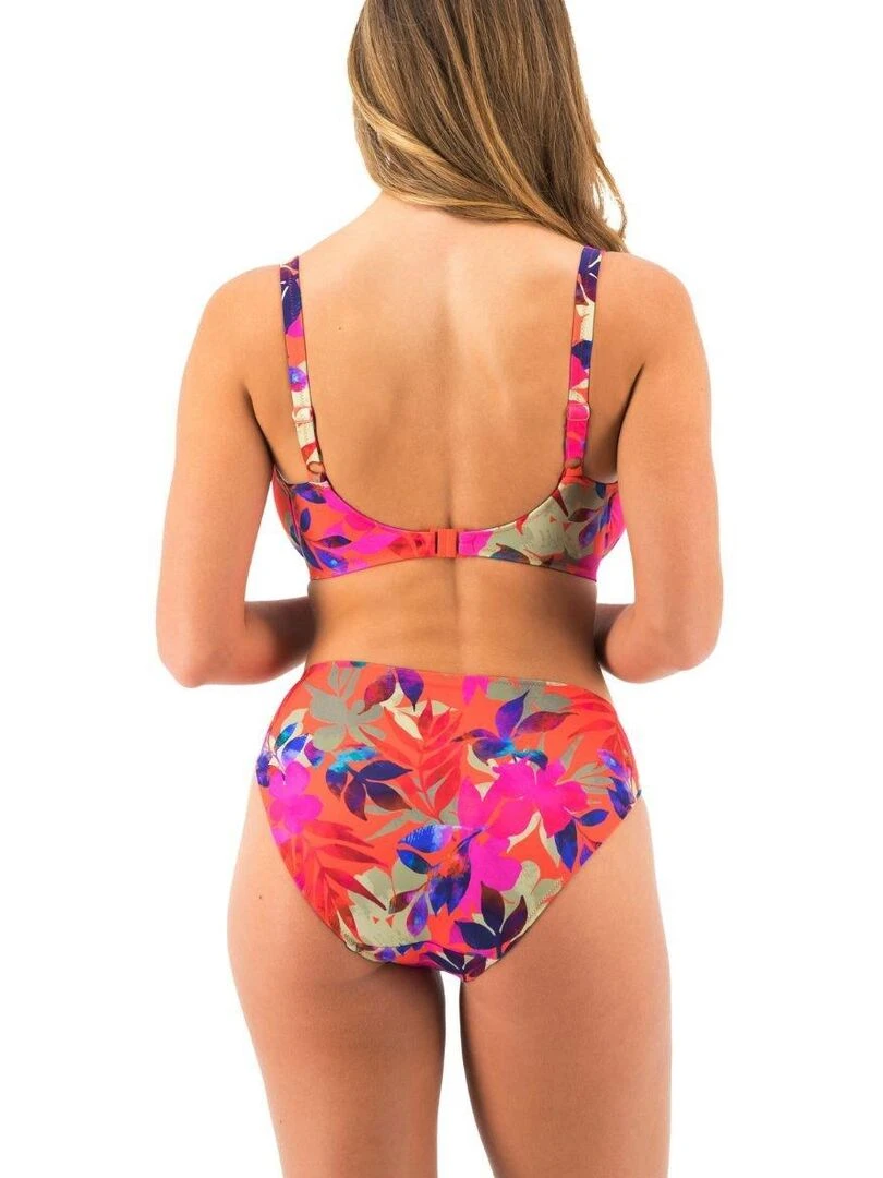 Haut de maillot de bain plissé à armatures Playa Del Carmen   Orange